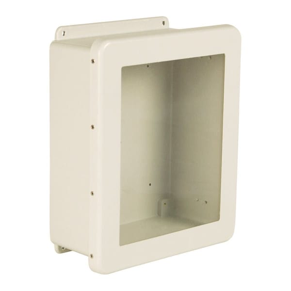 Quick Release Padlock Latch Electrical Enclosures, 6 in H, 4 in D, 4 in W, 4X, Fiberglass